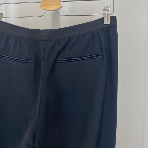 VINCE Relaxed Fit Pants Tuxedo Side Stripe Elastic Waist Dark Navy Blue Size M - Picture 8 of 11